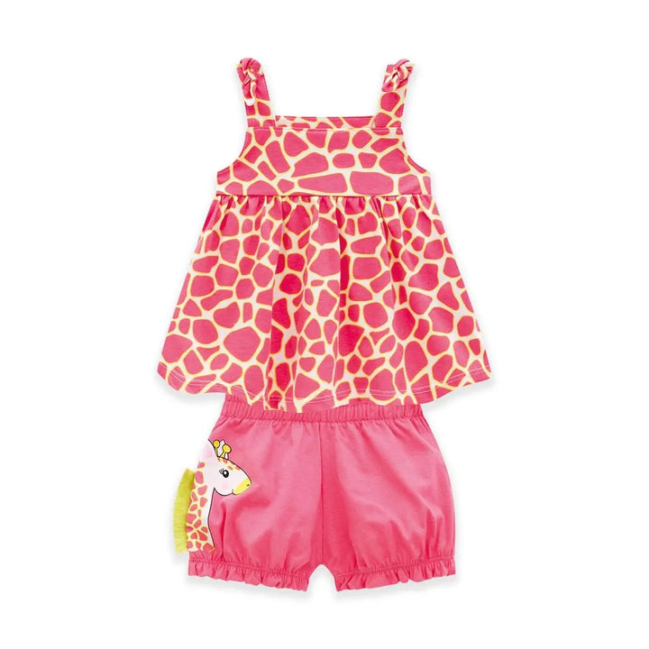 Conjunto niña Kyly jirafa Blusa + Pantalón Corto