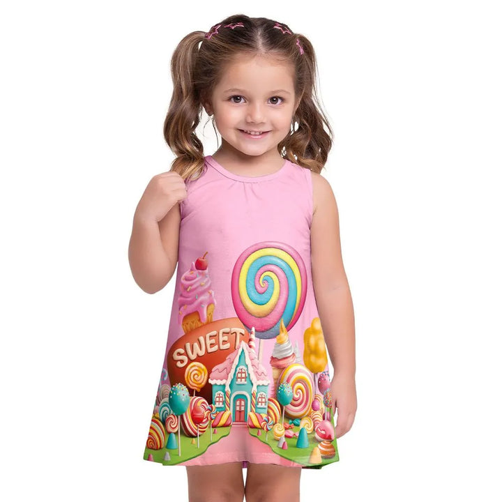 Vestido Infantil Kyly sweet Media Malla