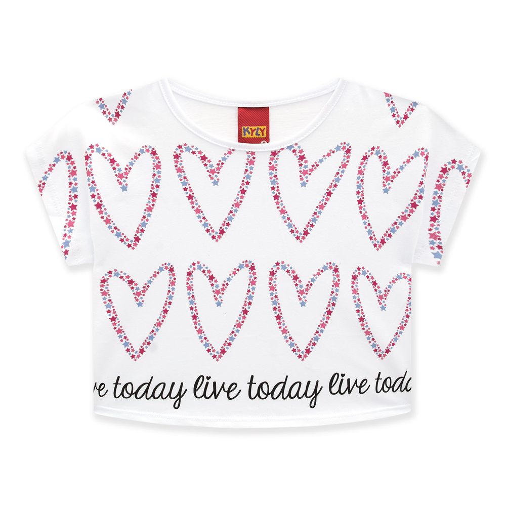 Conjunto niña Kyly corazon Blusa + Pantalón Corto