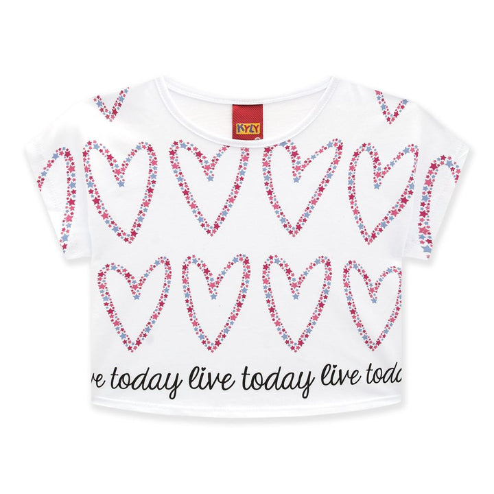 Conjunto niña Kyly corazon Blusa + Pantalón Corto