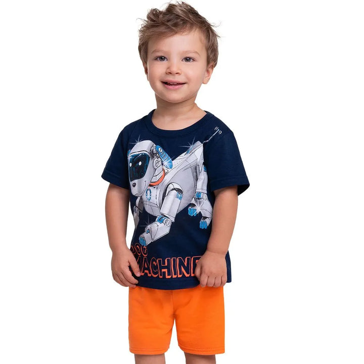 Conjunto Niño Kyly ciberperro Camiseta + Pantalón Corto