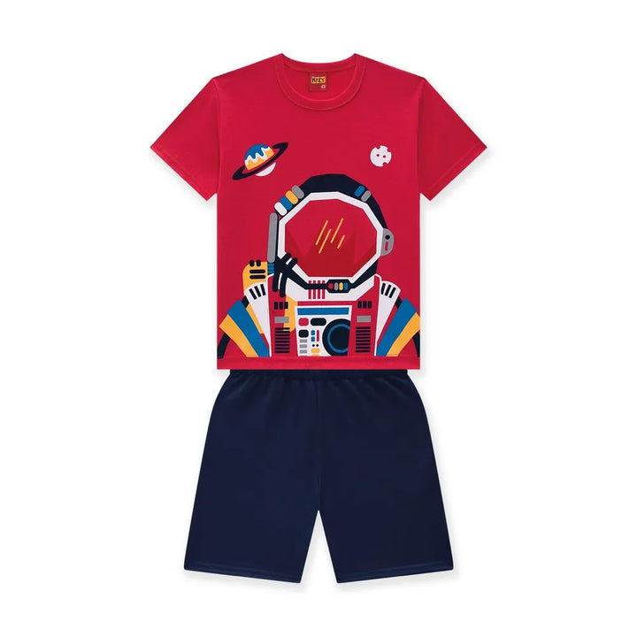 Conjunto Niño Kyly astronauta Camiseta + Pantalón Corto
