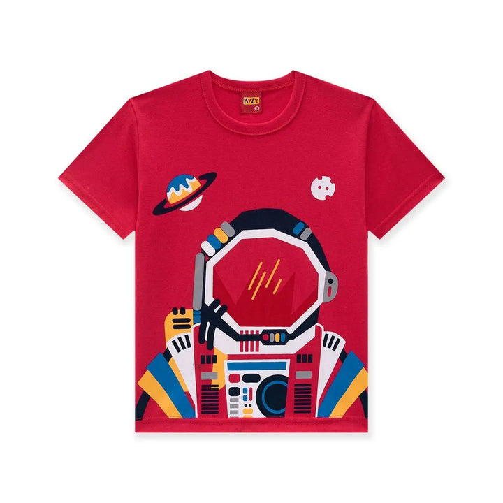 Conjunto Niño Kyly astronauta Camiseta + Pantalón Corto