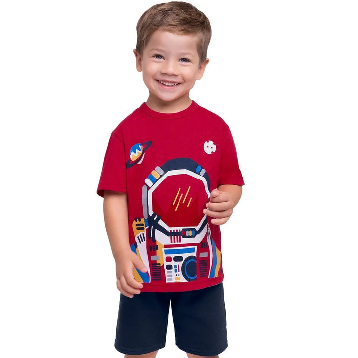 Conjunto Niño Kyly astronauta Camiseta + Pantalón Corto