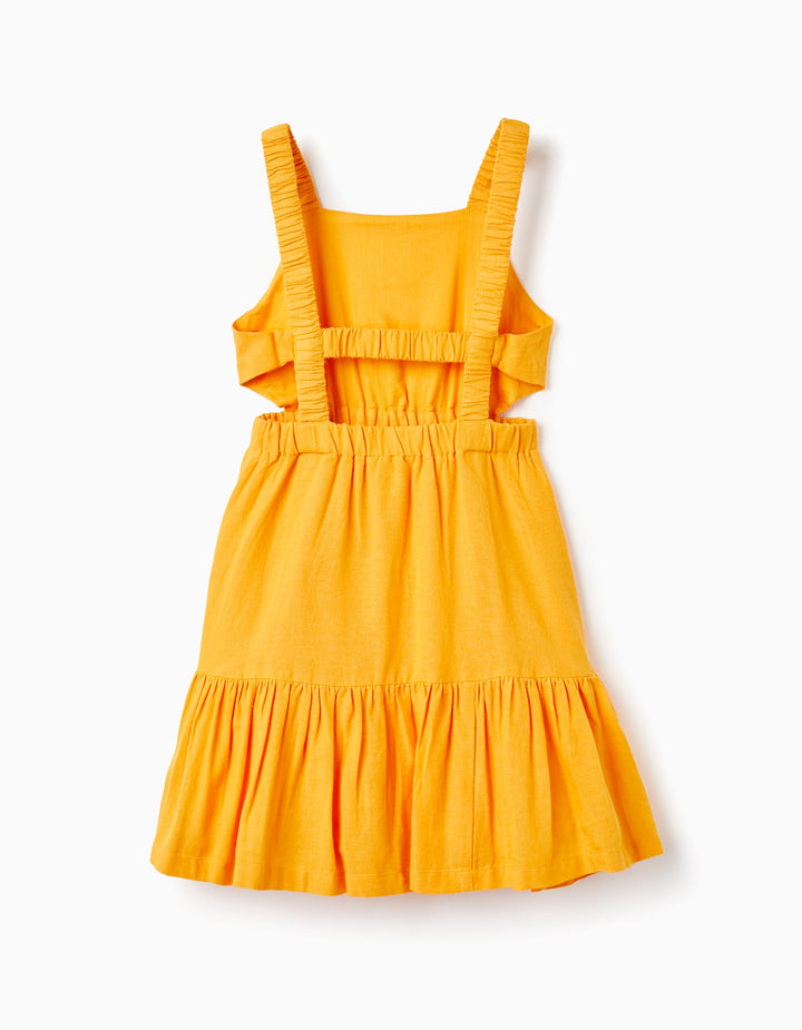 Vestido de algodon y lino Mell