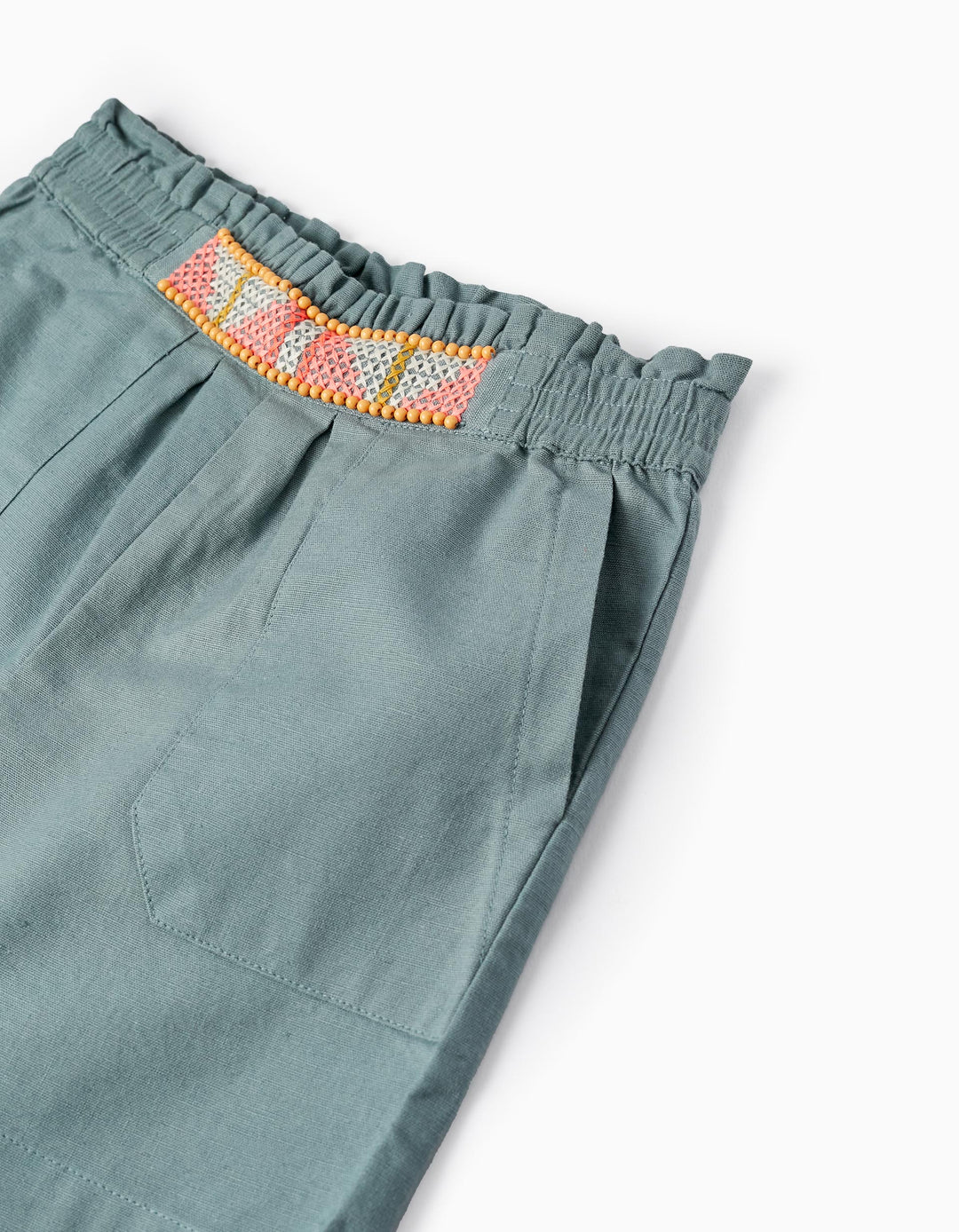 Pantalon corto  algodon y lino Monic