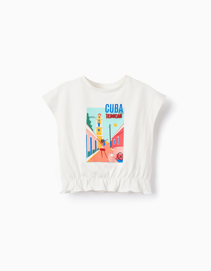 Camiseta con volante cuba