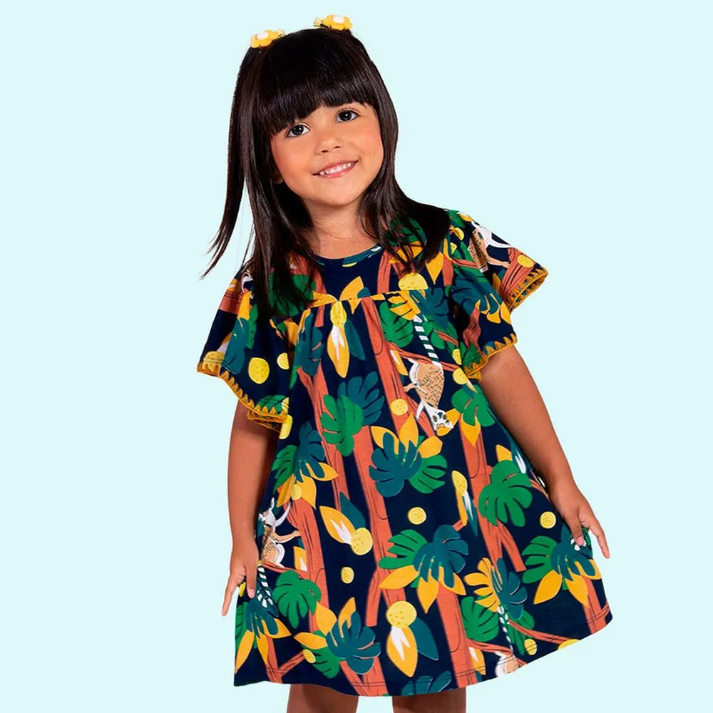 Vestido Infantil Nanai coco Media Malla