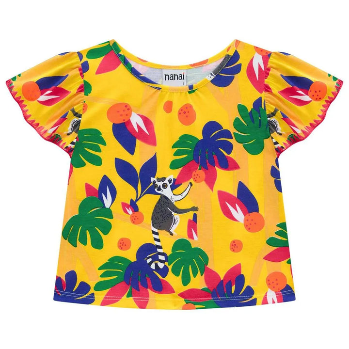 Conjunto niña mono Blusa + Pantalón Corto Nanai