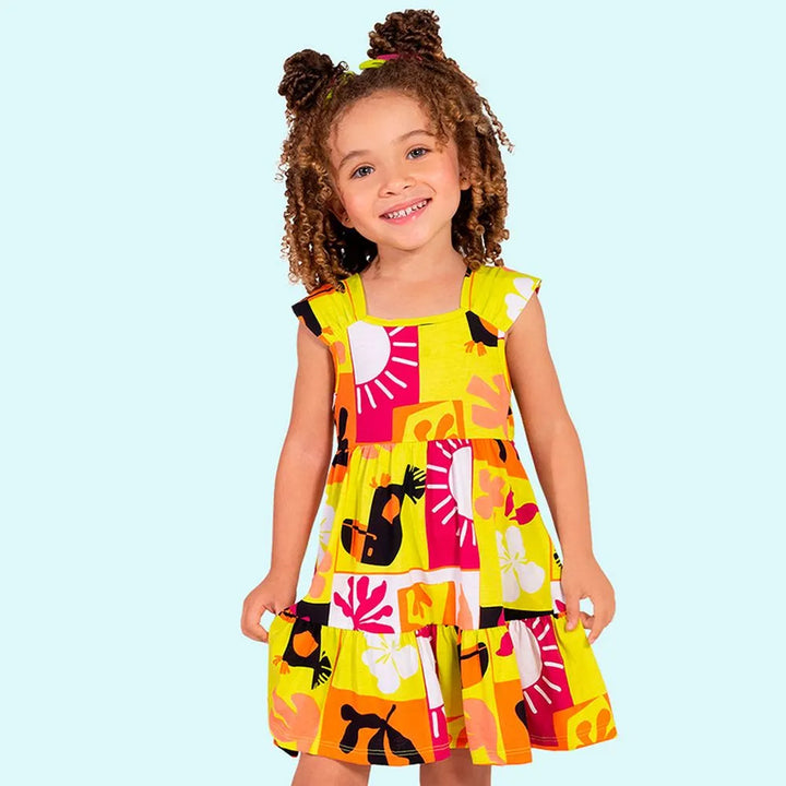 Vestido Infantil Nanai Media Malla