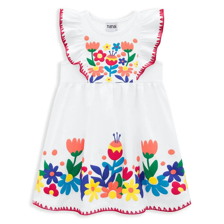 Vestido Infantil flores Nanai Algodón