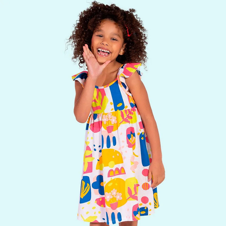 Vestido Infantil Nanai  estampado Algodón