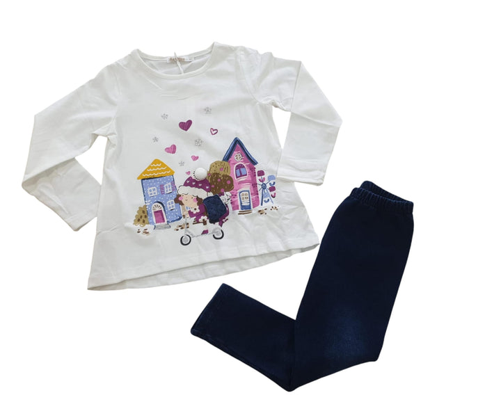 Conjunto camiseta legging fino girls