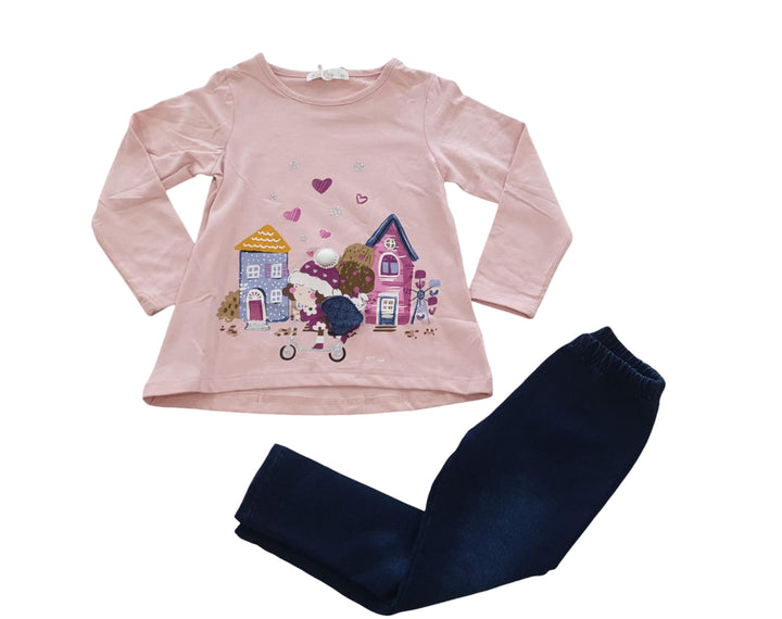 Conjunto camiseta legging fino girls