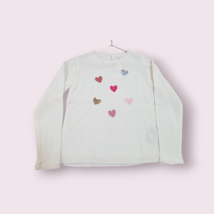 Jersey de lana decoración corazones