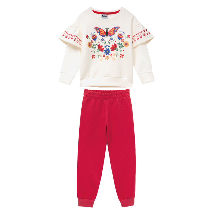 Conjunto sudadera pantalon bordados