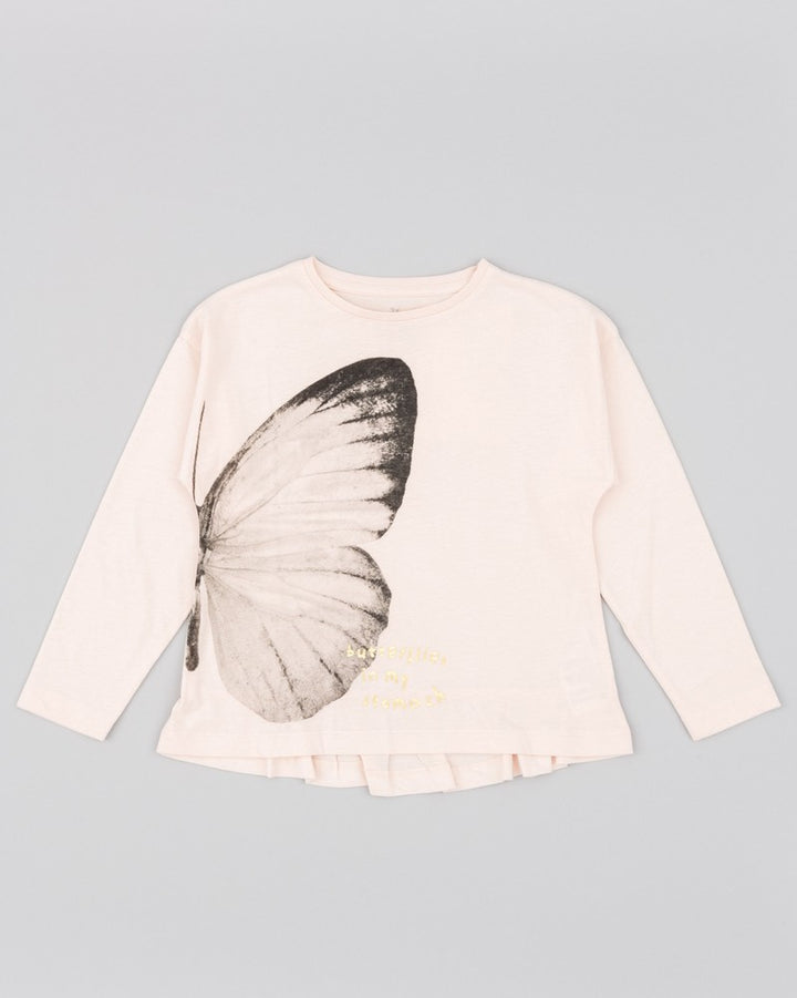 camiseta  mariposa  niña zippy